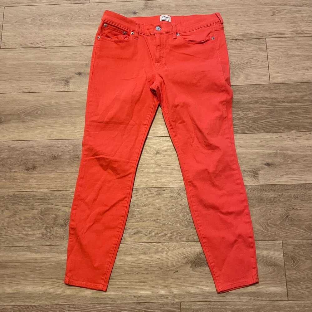 J.crew Bright Cerise Toothpick Jeans size 31
